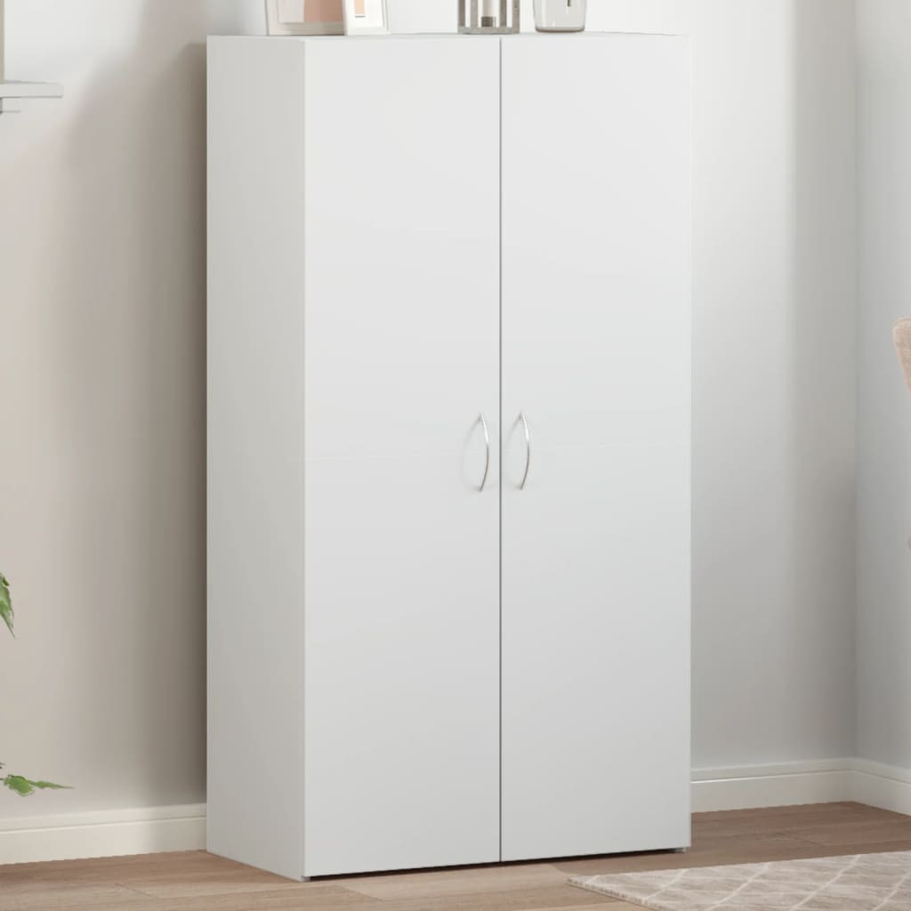 Arkivskap hvit 60x32x115 cm konstruert tre