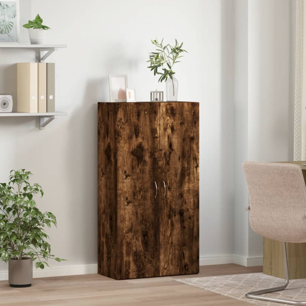 Skoskap røkt eik 60x32x115 cm konstruert tre vidaXL