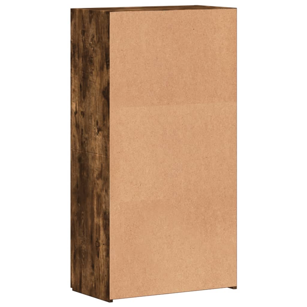 Skoskap røkt eik 60x32x115 cm konstruert tre vidaXL