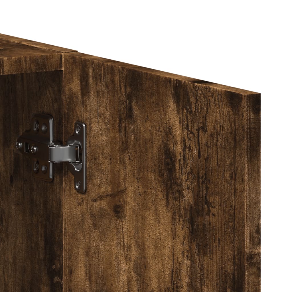 Skoskap røkt eik 60x32x115 cm konstruert tre vidaXL