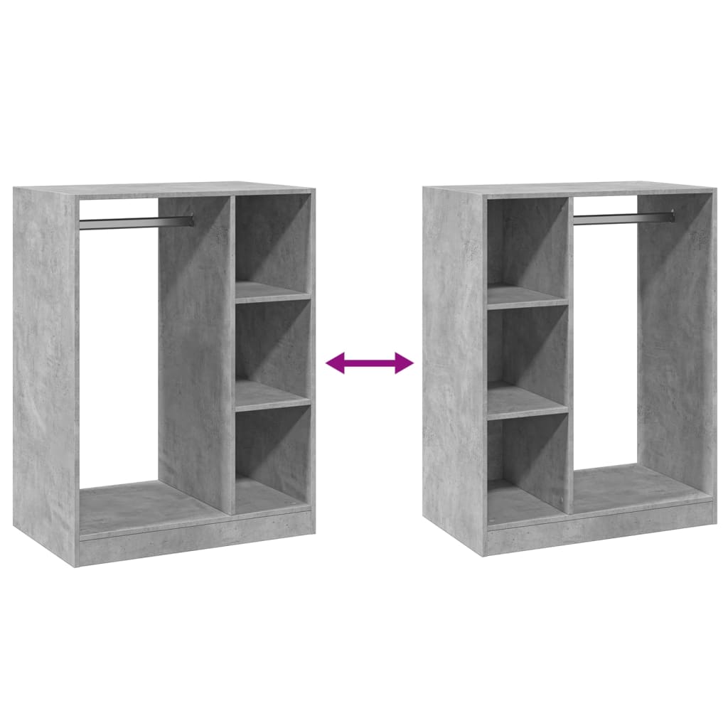 Garderobe betonggrå 77x48x102 cm konstruert tre vidaXL