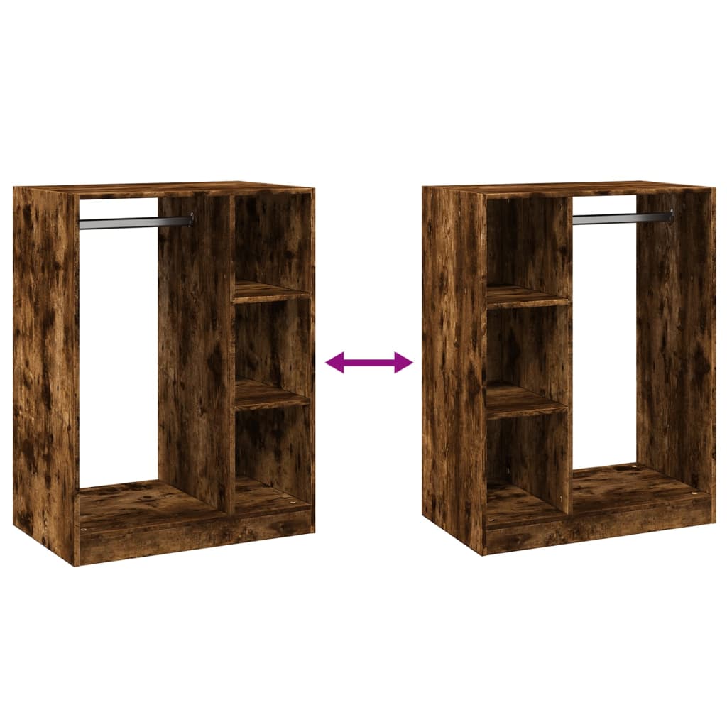 Garderobe røkt eik 77x48x102 cm konstruert tre vidaXL
