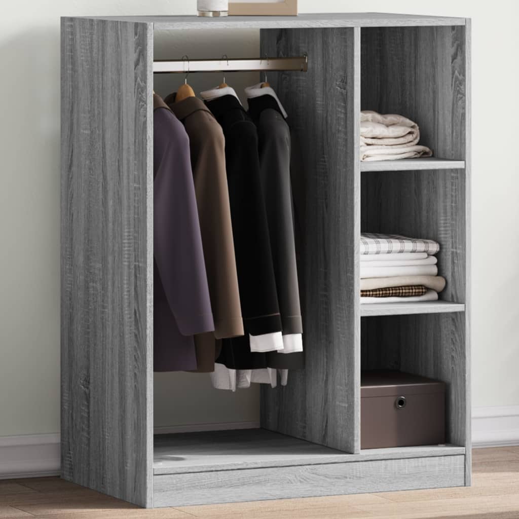 Garderobe grå sonoma 77x48x102 cm konstruert tre vidaXL