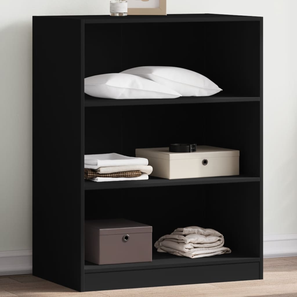 Garderobe svart 77x48x102 cm konstruert tre
