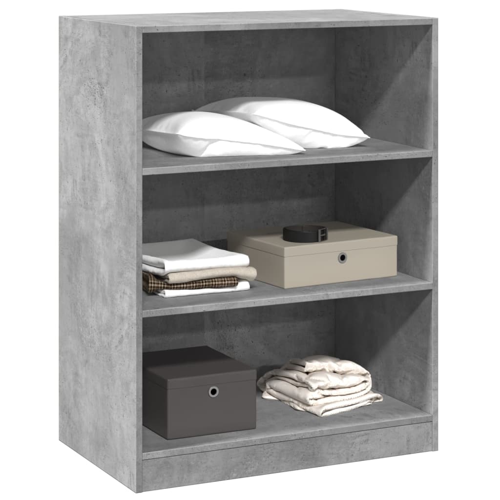 Garderobe betonggrå 77x48x102 cm konstruert tre