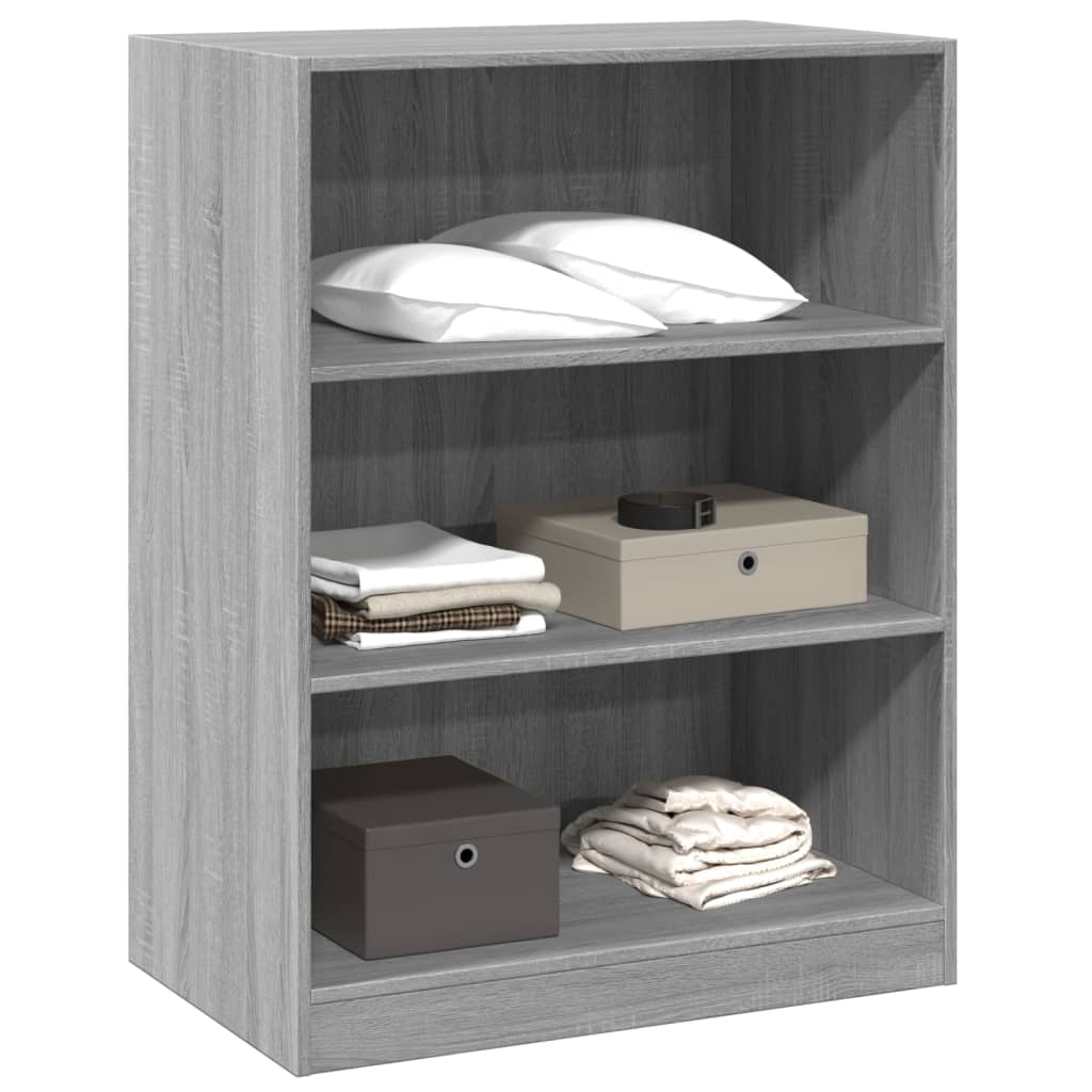 Garderobe grå sonoma 77x48x102 cm konstruert tre