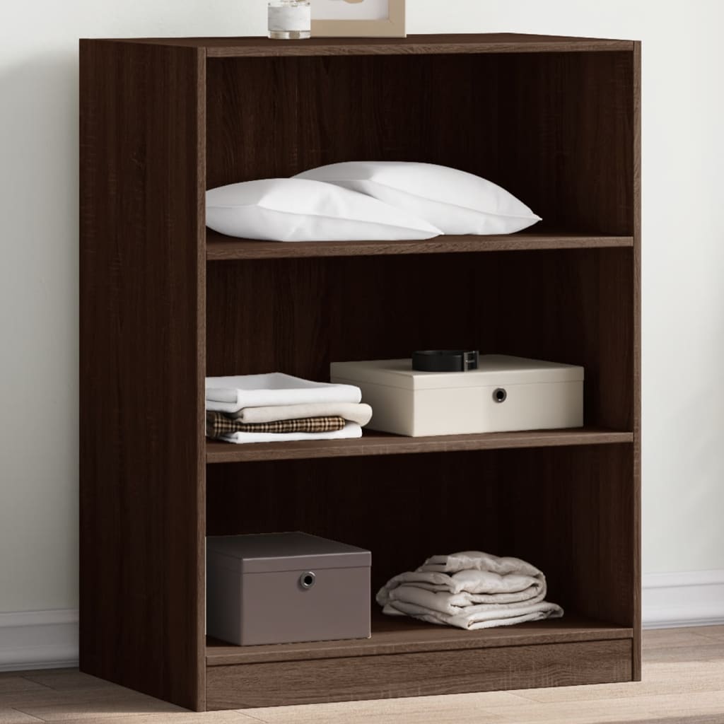 Garderobe brun eik 77x48x102 cm konstruert tre