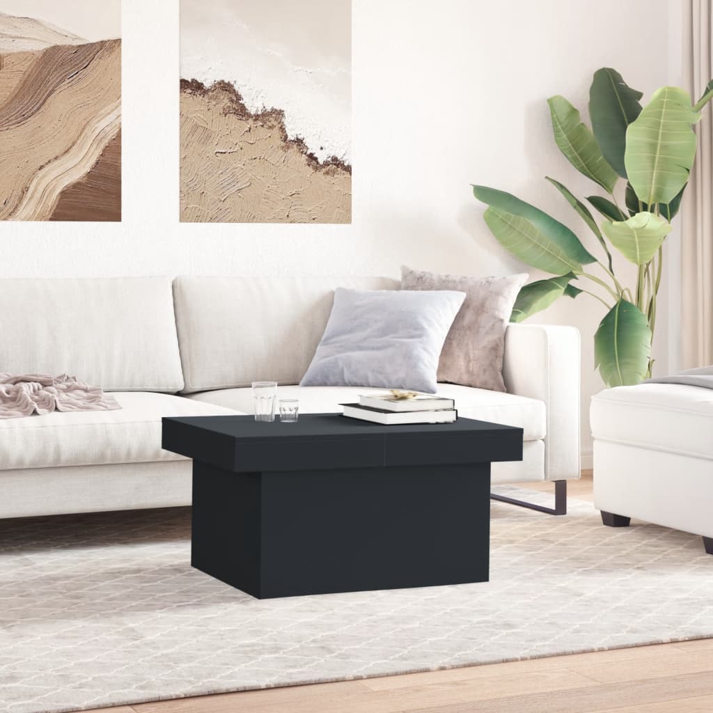 Salongbord svart 80x55x40 cm konstruert tre