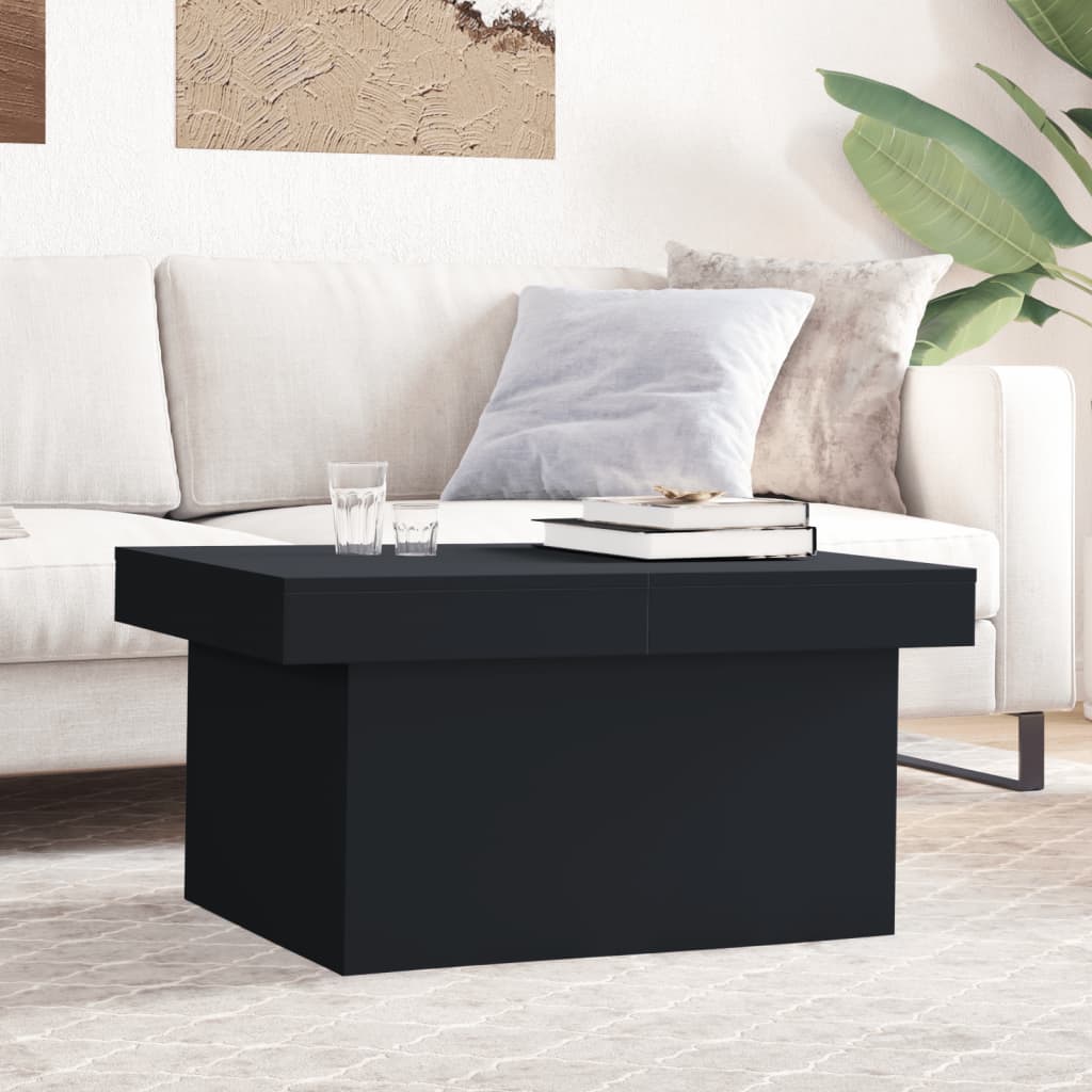 Salongbord svart 80x55x40 cm konstruert tre