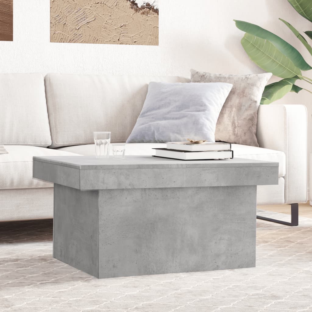 Salongbord betonggrå 80x55x40 cm konstruert tre
