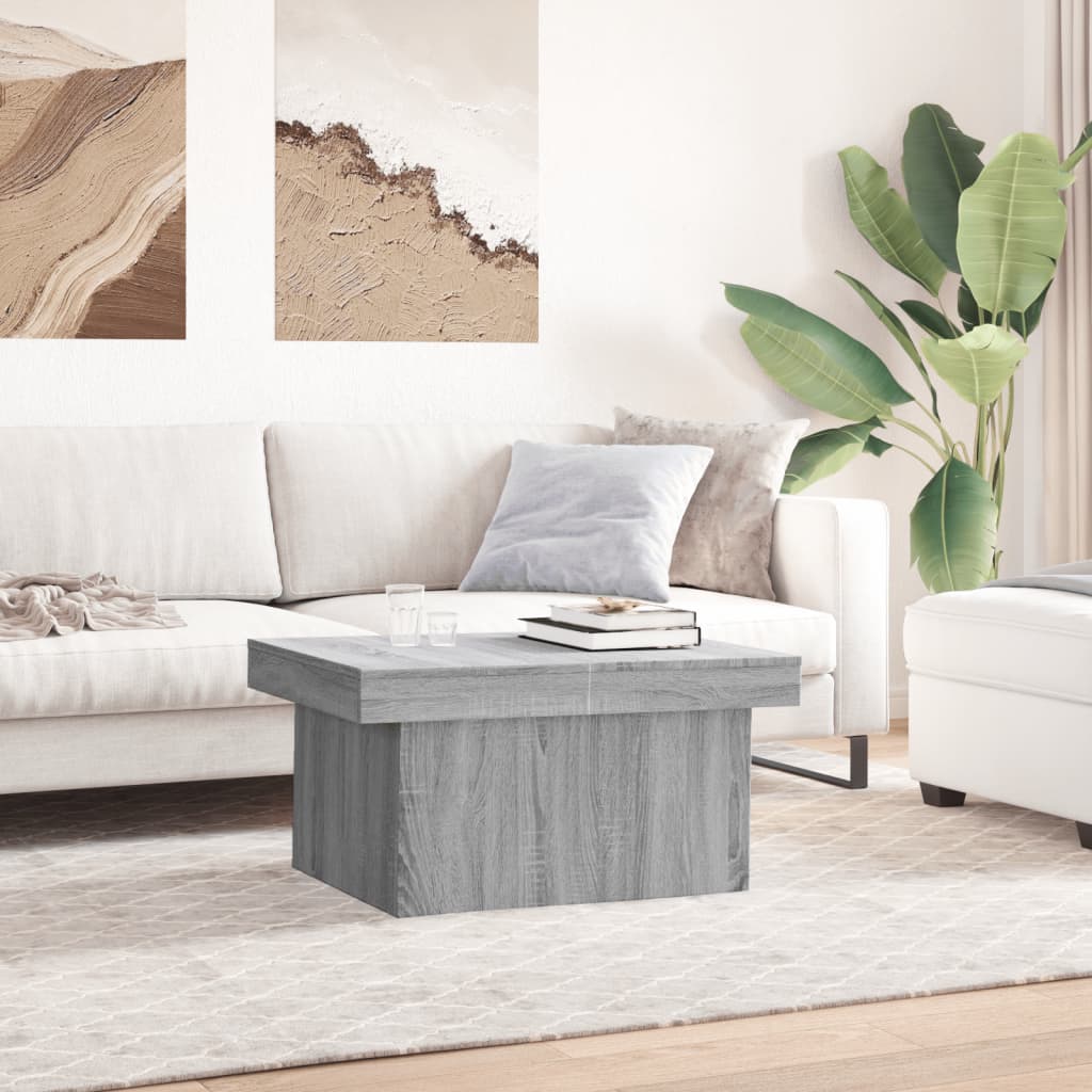 Salongbord grå sonoma 80x55x40 cm konstruert tre