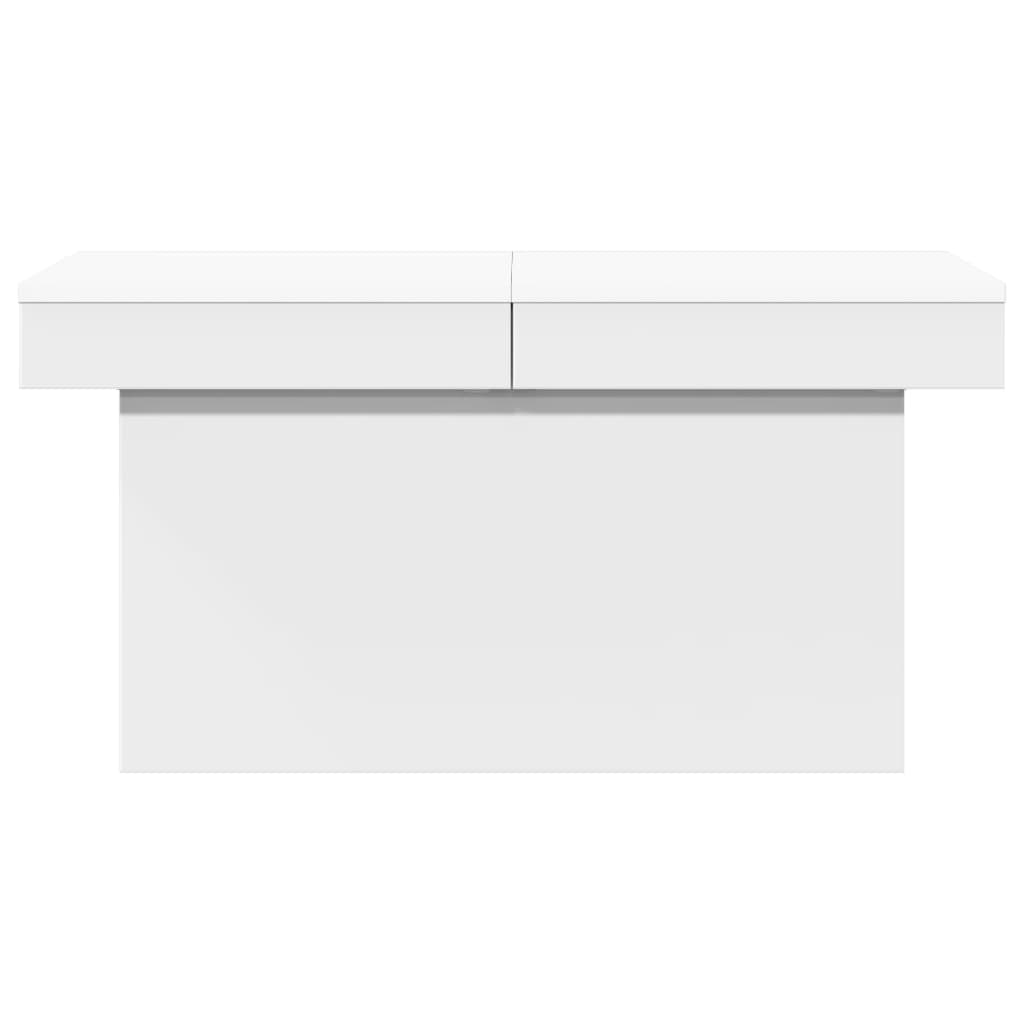 Salongbord hvit 100x55x40 cm konstruert tre