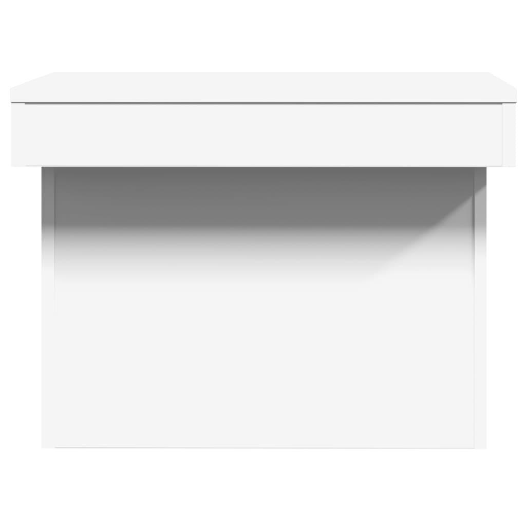 Salongbord hvit 100x55x40 cm konstruert tre