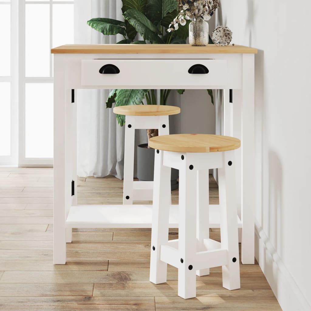 Barkrakker 2 stk hvit heltre furu