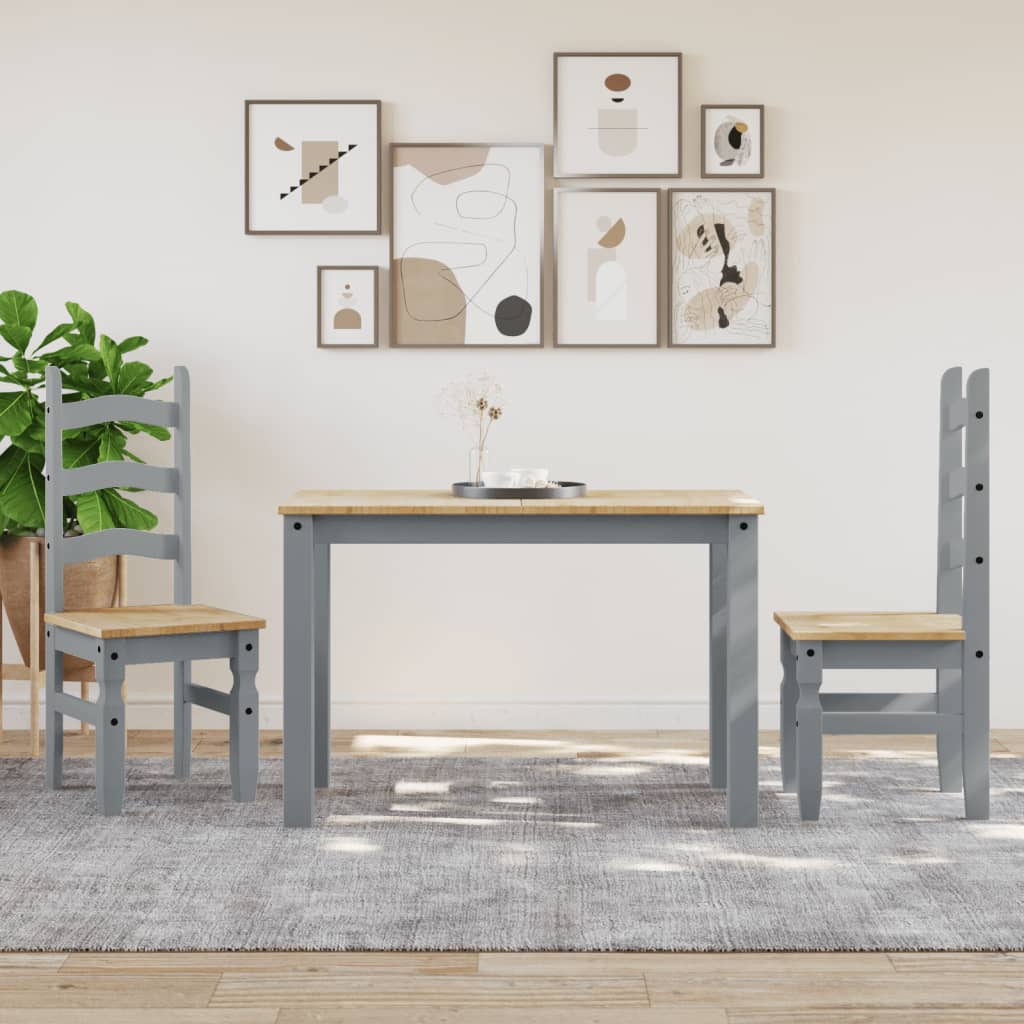 Spisebord PANAMA grå 112x60x75 cm heltre furu