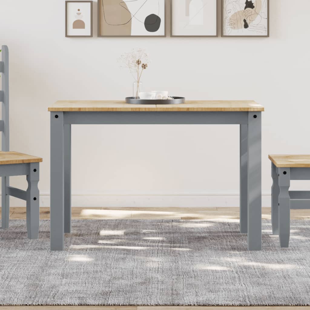Spisebord PANAMA grå 112x60x75 cm heltre furu