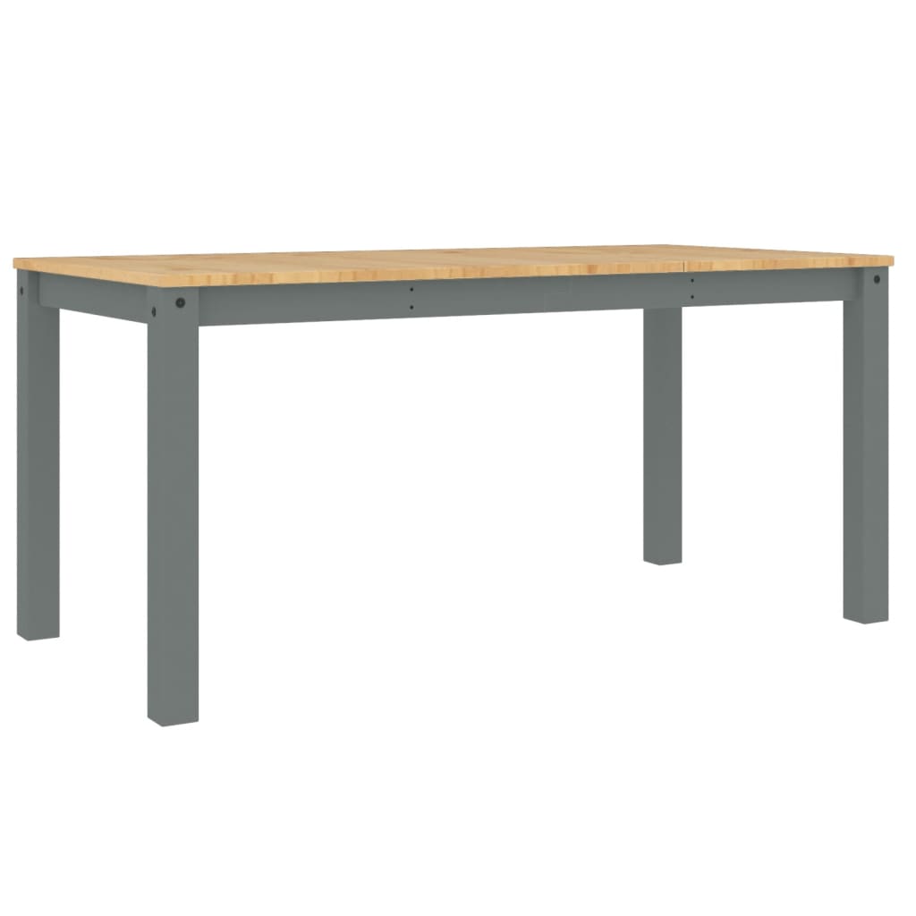 Spisebord PANAMA grå 160x80x75 cm heltre furu