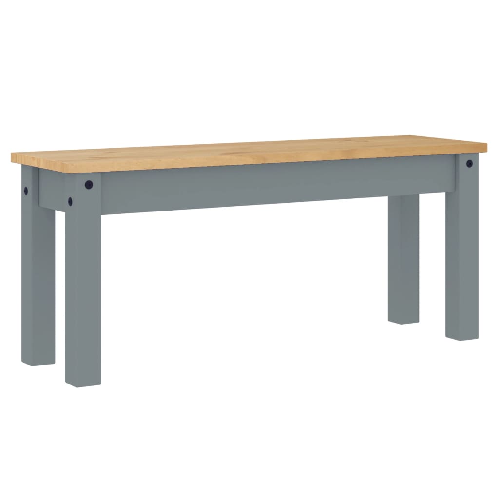 Spisebenk PANAMA grå 105x30x45 cm heltre furu