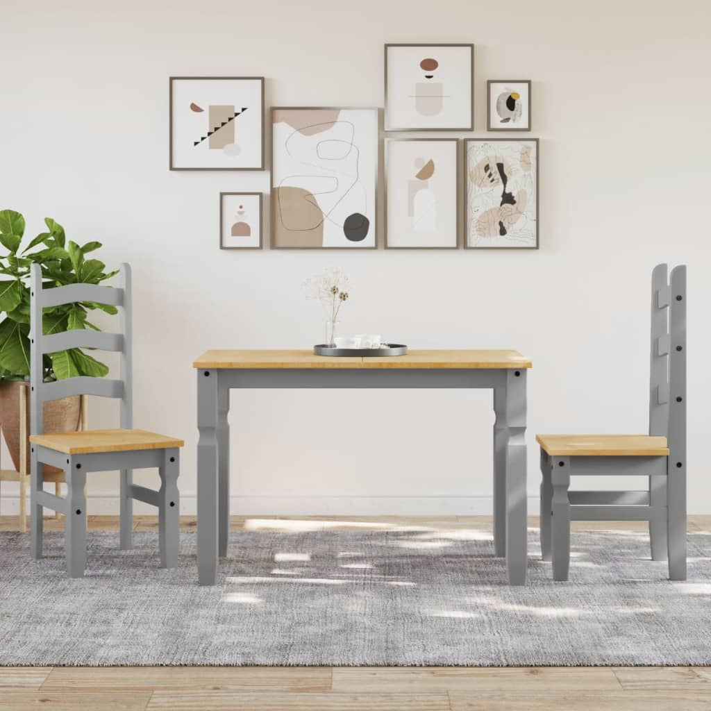 Spisebord Corona grå 112x60x75 cm heltre furu