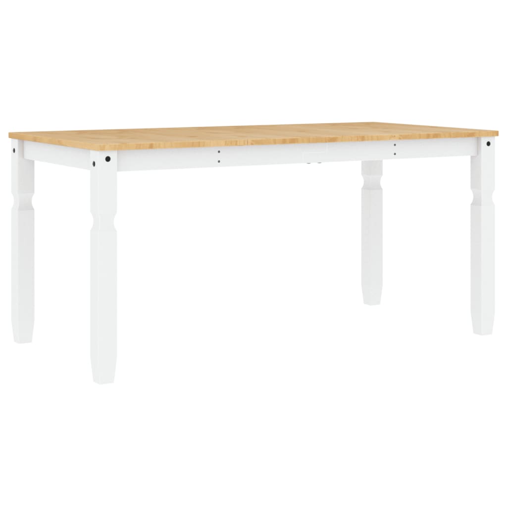 Spisebord Corona hvit 160x80x75 cm heltre furu