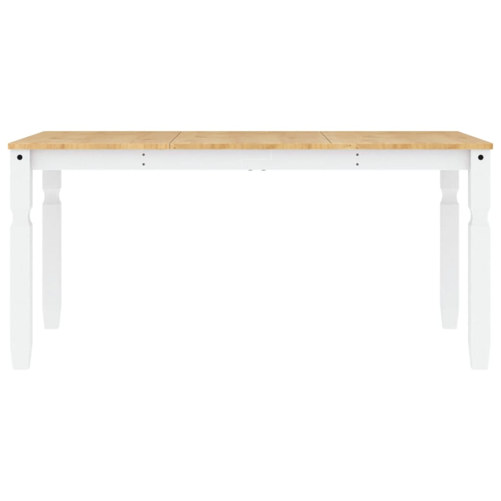 Spisebord Corona hvit 160x80x75 cm heltre furu