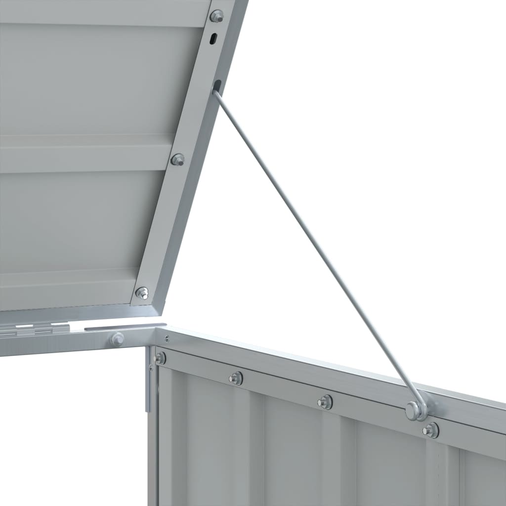 Søppeldunkskur for 3 dunker grønn 216x81x115 cm Stål