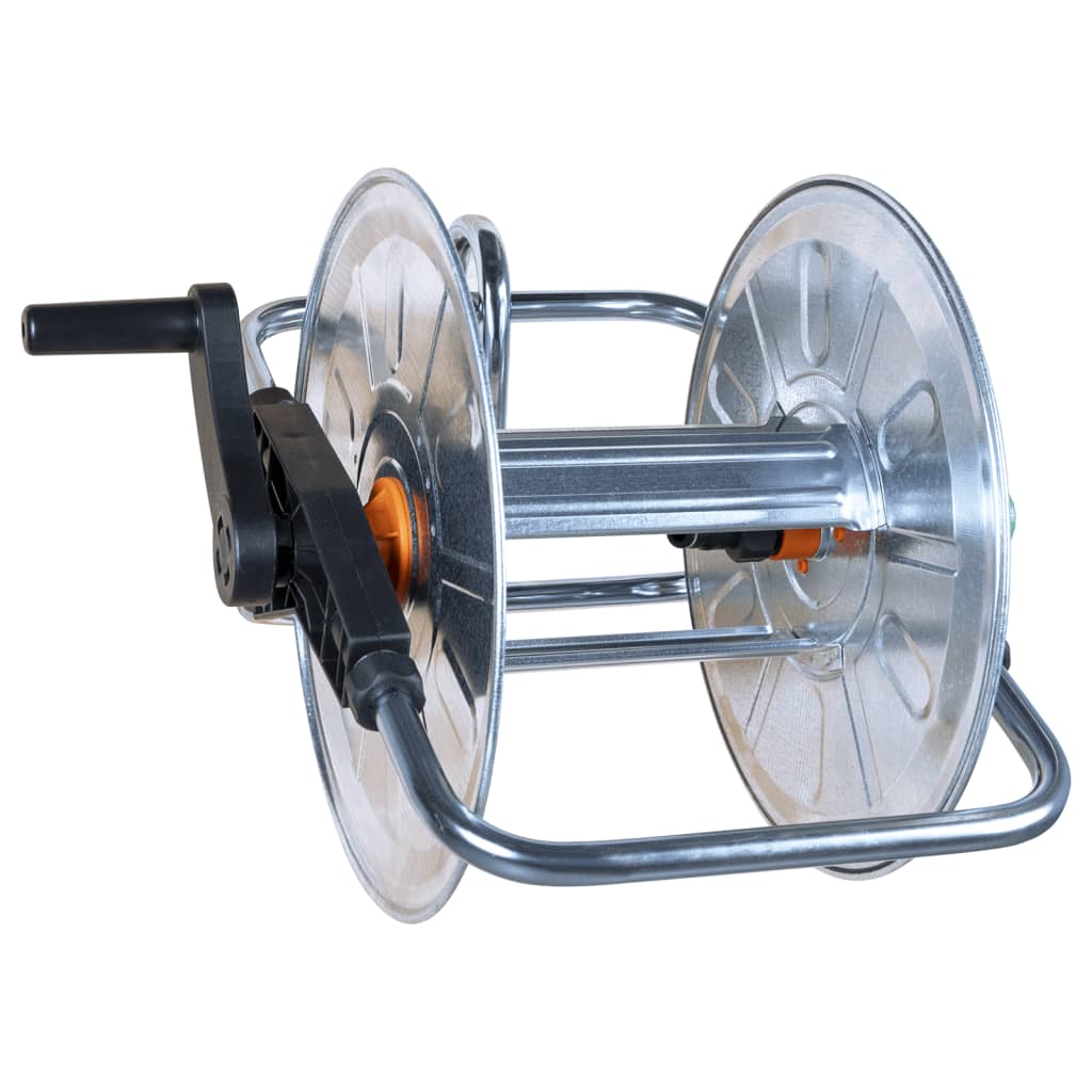 Slangetrommel vegghengt for 50m 1/2" eller 35m 3/4" slange stål
