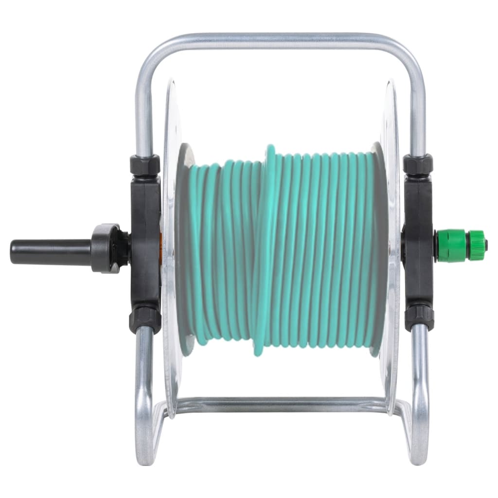 Slangetrommel vegghengt for 50 m 1/2" slange stål