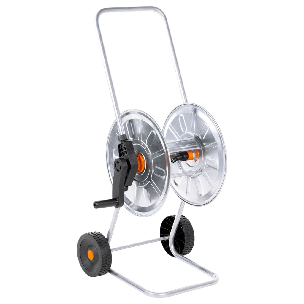 Slangetrommelvogn for 50 m 1/2" eller 35 m 3/4" slange stål