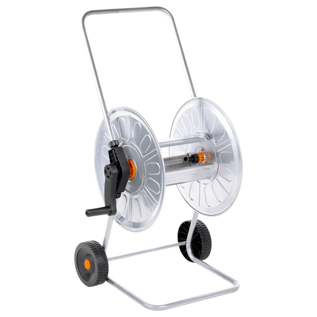 Slangetrommelvogn for 80 m 1/2" eller 50 m 3/4" slange stål