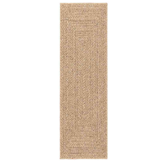 Teppe ZIZUR 80x250 cm jute-utseende innendørs og utendørs