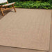Teppe ZIZUR 120x120 cm jute-utseende innendørs og utendørs