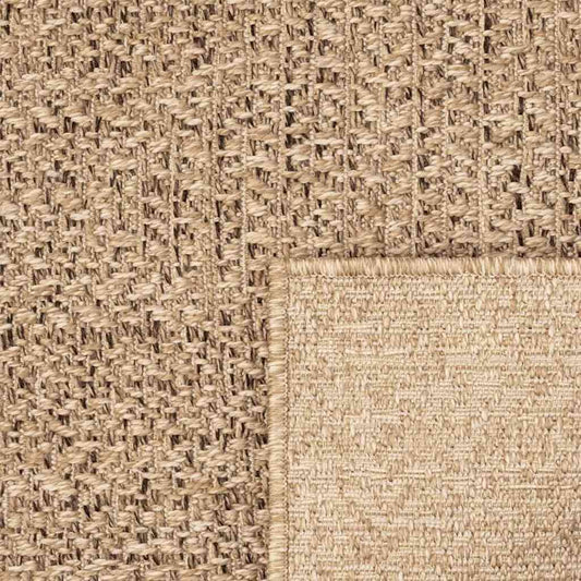 Teppe ZIZUR 200x200 cm jute-utseende innendørs og utendørs