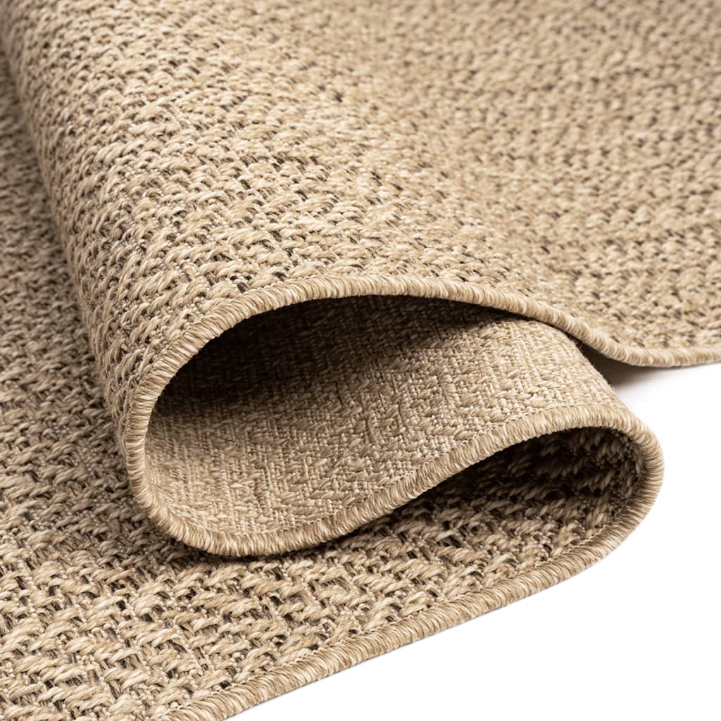 Teppe ZIZUR 240x340 cm jute-utseende innendørs og utendørs