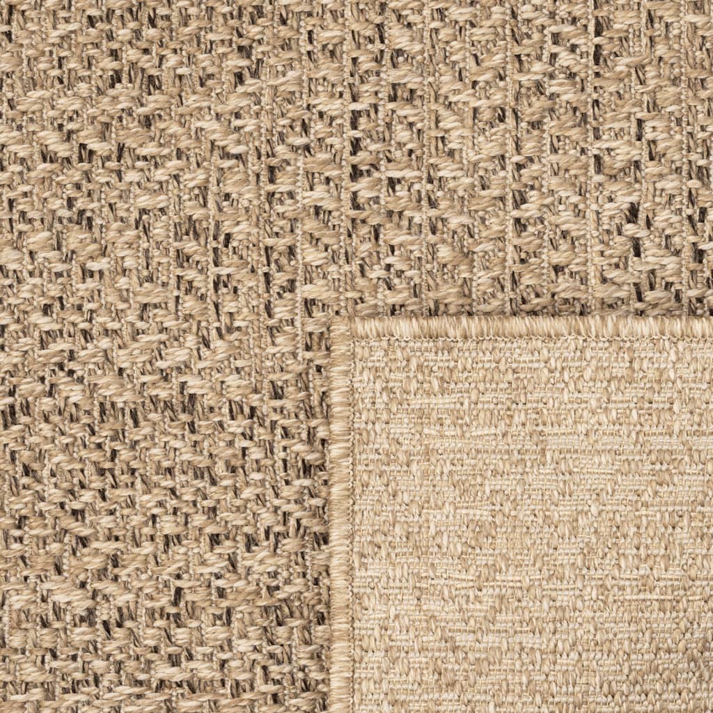 Teppe ZIZUR 240x340 cm jute-utseende innendørs og utendørs