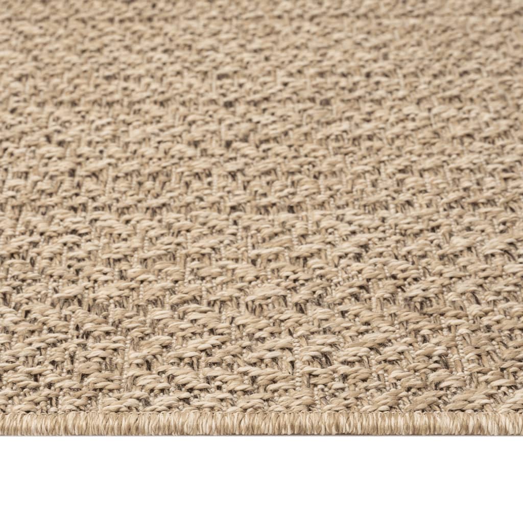 Teppe ZIZUR 240x340 cm jute-utseende innendørs og utendørs
