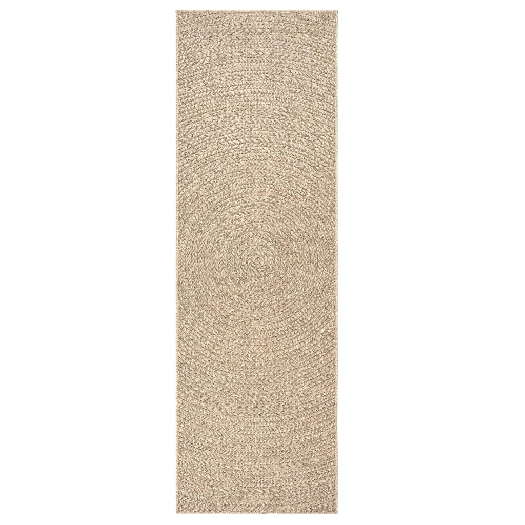 Teppe ZIZUR 80x200 cm jute-utseende innendørs og utendørs