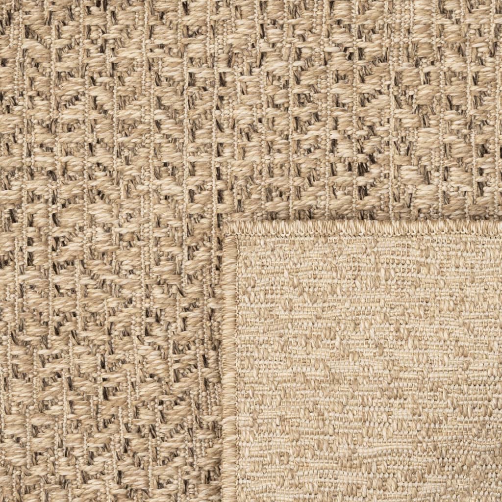 Teppe ZIZUR 100x200 cm jute-utseende innendørs og utendørs