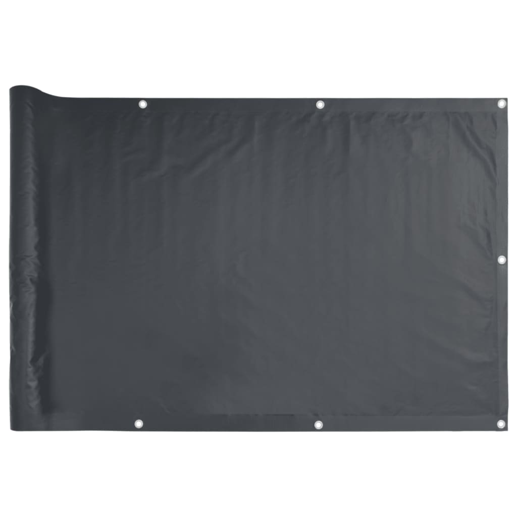 Balkongskjerm antrasitt 300x75 cm PVC