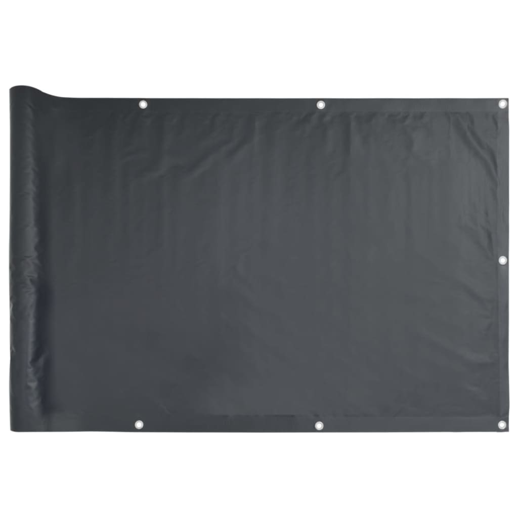 Balkongskjerm antrasitt 500x75 cm PVC