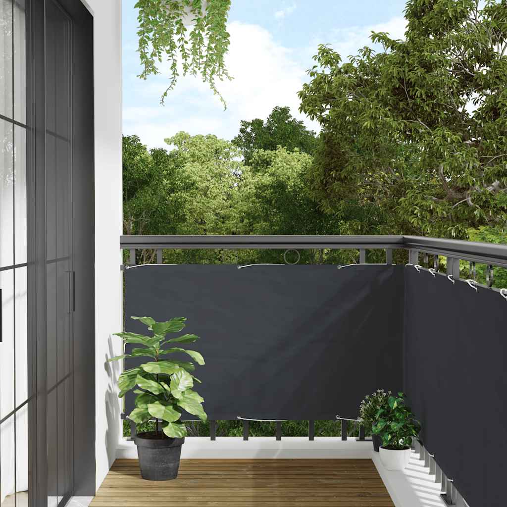 Balkongskjerm antrasitt 600x75 cm PVC