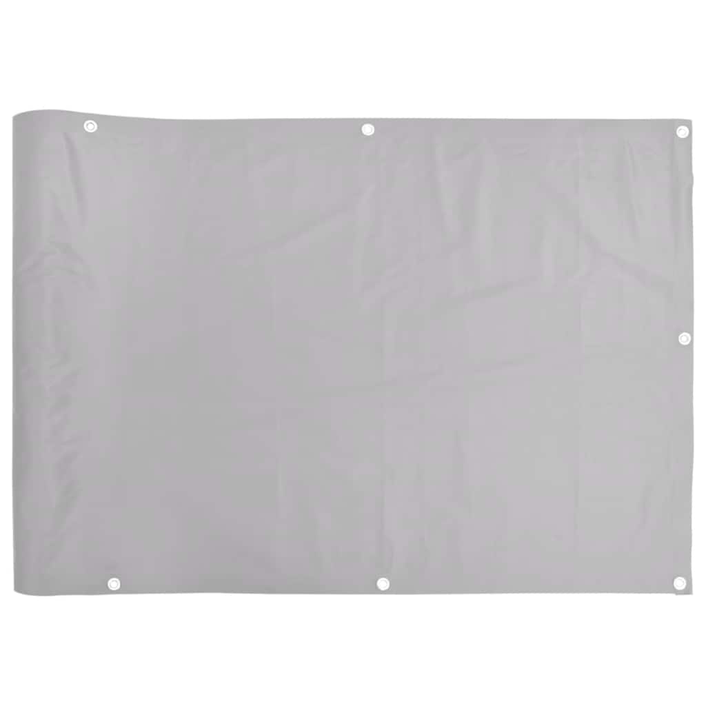 Balkongskjerm grå 300x75 cm PVC