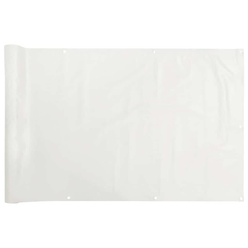 Balkongskjerm hvit 300x75 cm PVC