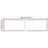 Balkongskjerm hvit 300x75 cm PVC