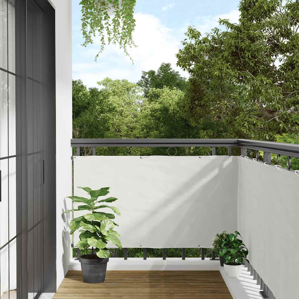 Balkongskjerm hvit 300x75 cm PVC