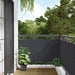 Balkongskjerm antrasitt 400x75 cm PVC