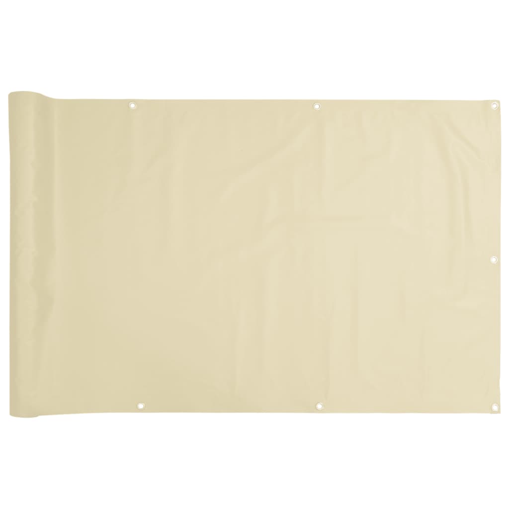 Balkongskjerm kremhvit 300x120 cm PVC