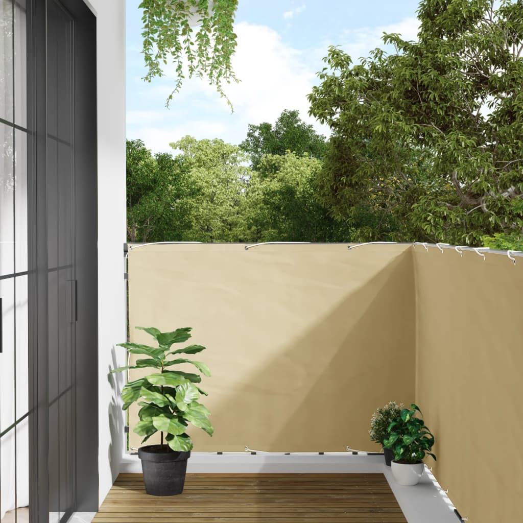 Balkongskjerm kremhvit 400x120 cm PVC