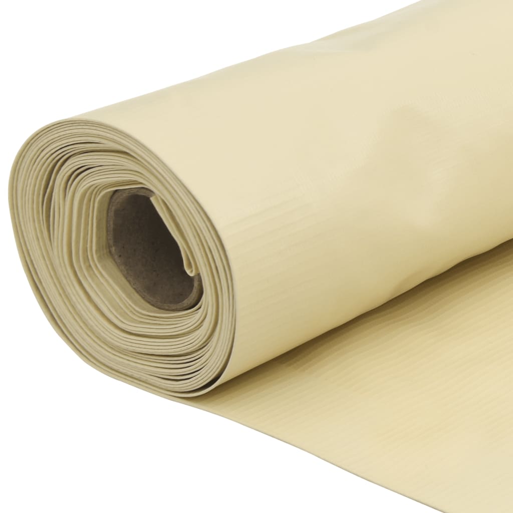 Balkongskjerm kremhvit 500x120 cm PVC