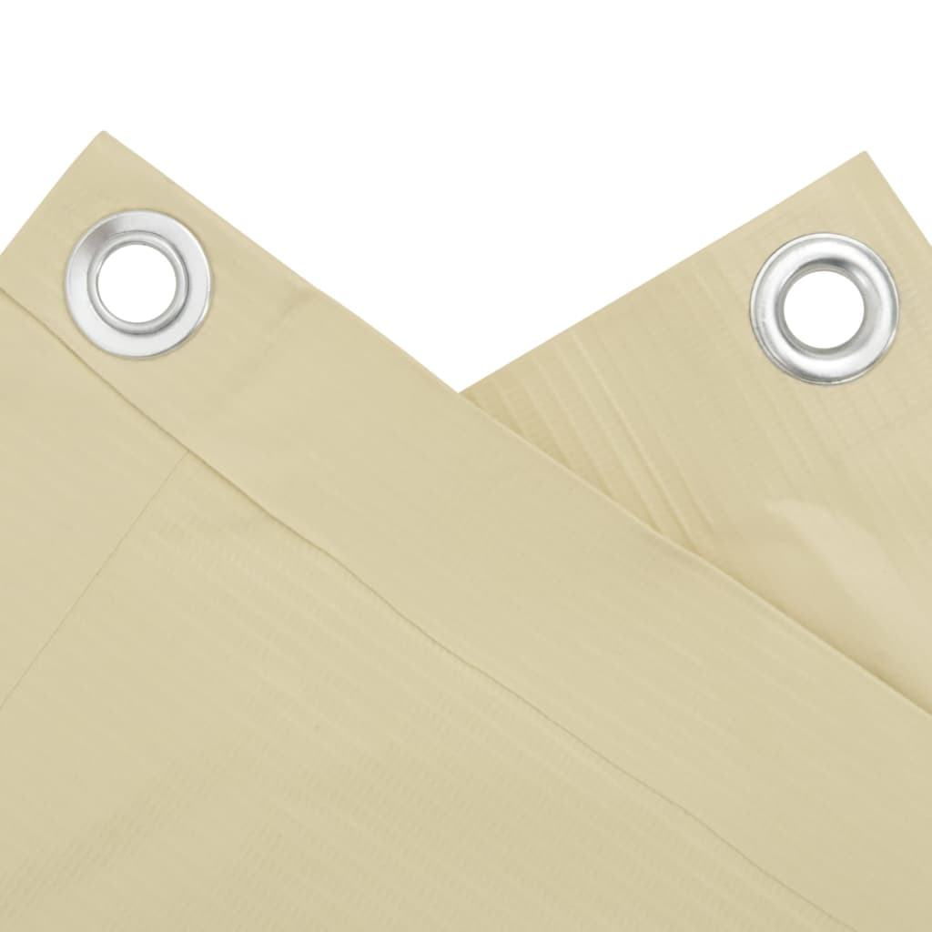 Balkongskjerm kremhvit 800x120 cm PVC